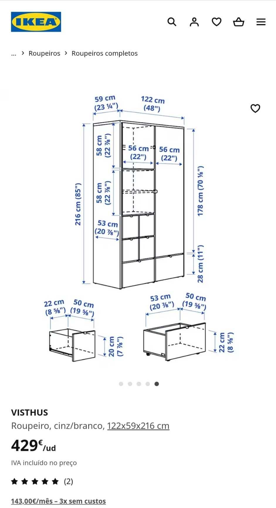 Roupeiro Ikea Visthus