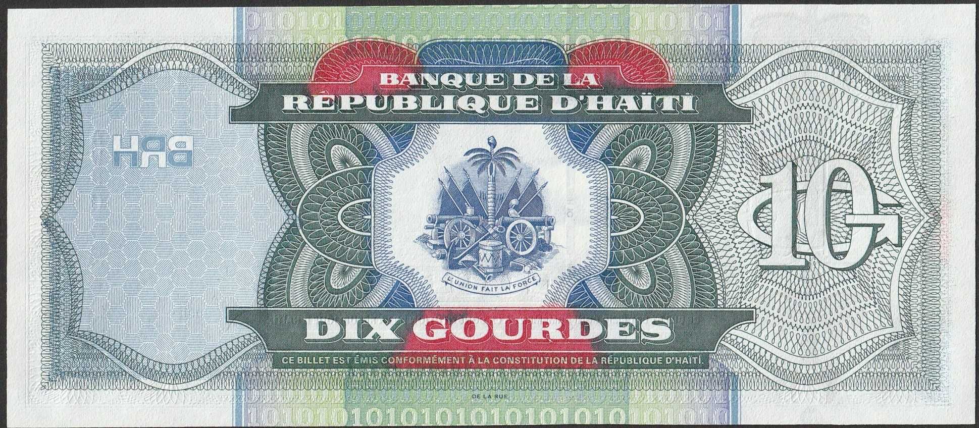 Haiti 10 gourdes 2000 - AW - stan bankowy UNC