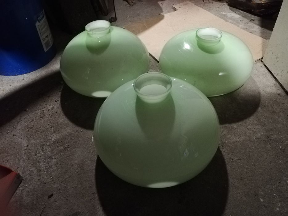 K11 K15 K16 Klosz z podwójnego szkła zwis dolny, beret zielony seledyn