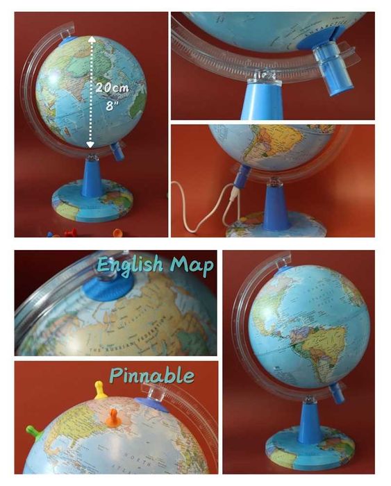 Topglobe Globo terrestre iluminado de 20 cm (242)