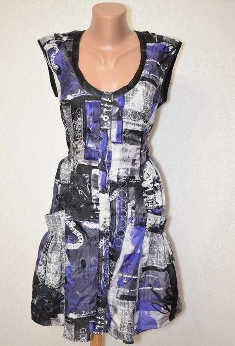 шовкове плаття firetrap 100% шовк і бавовна шелк коттон