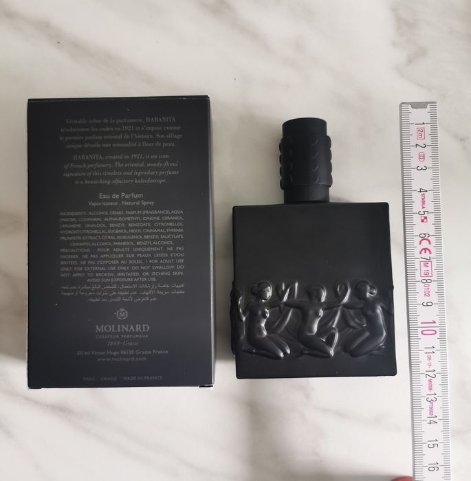 Habanita Molinard 75ml EDP zużyte nie więcej, jak 3-5ml seria 31105A