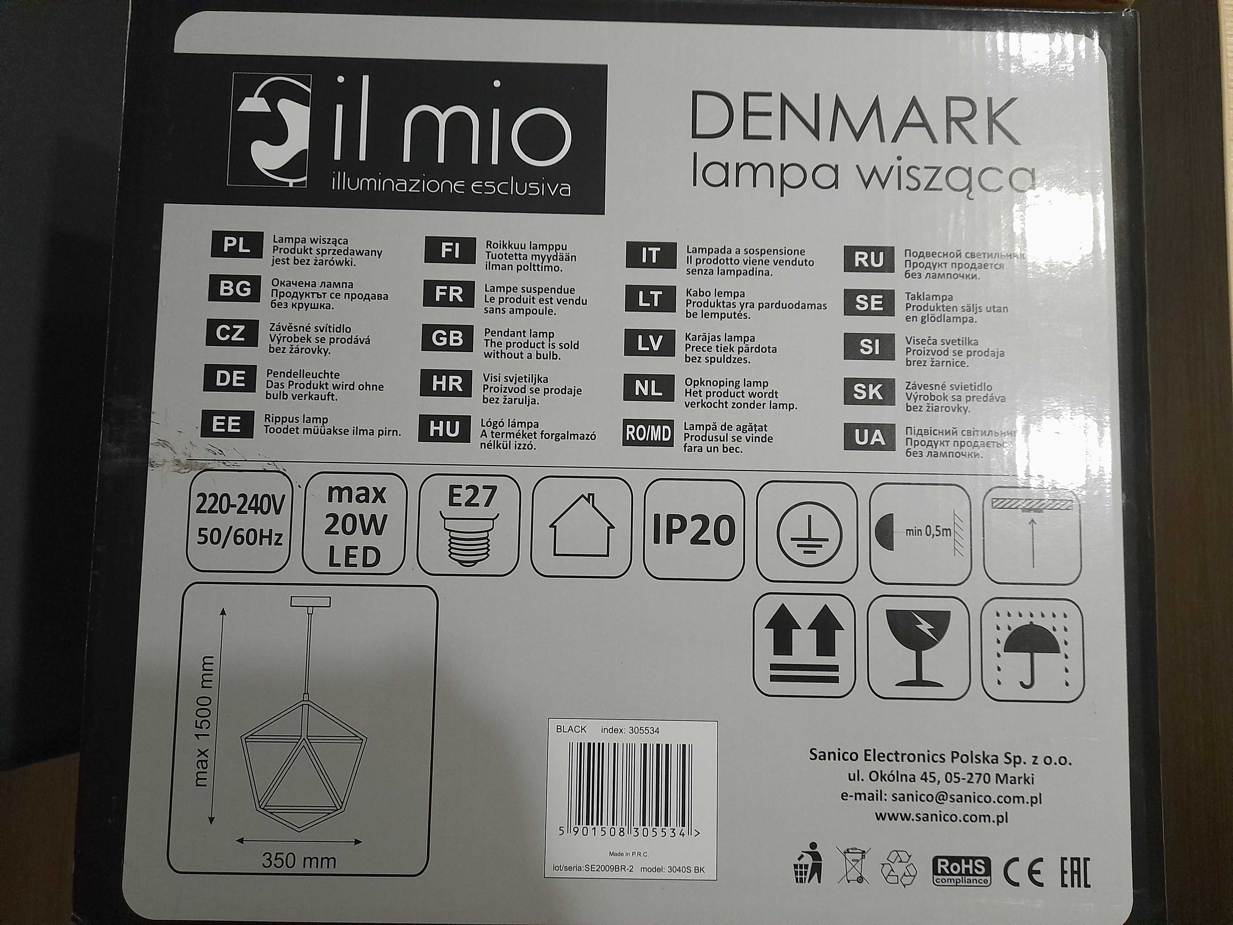 Lampa wisząca IL MIO DENMARK