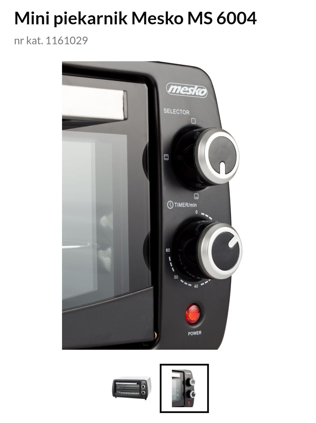 Mini piekarnik Mesko MS6004