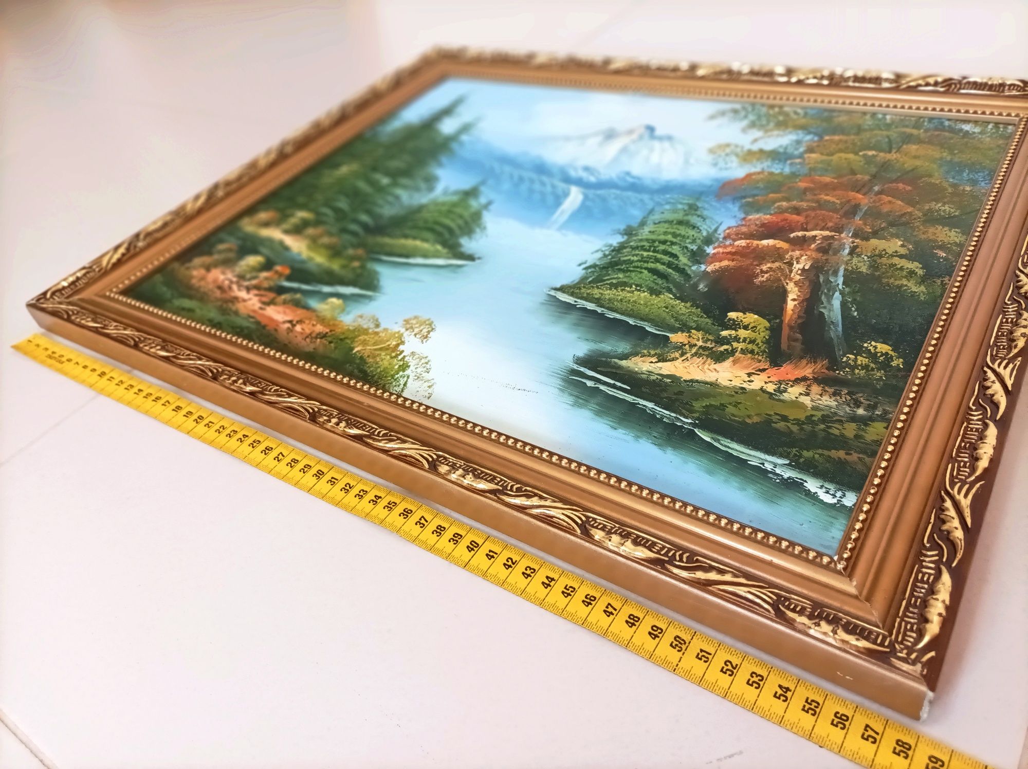 Quadro com Pintura sobre tela - Paisagem com relevo