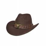 Kapelusz kowbojski western texas retro CZASZKA BYKA nity dżety 57cm