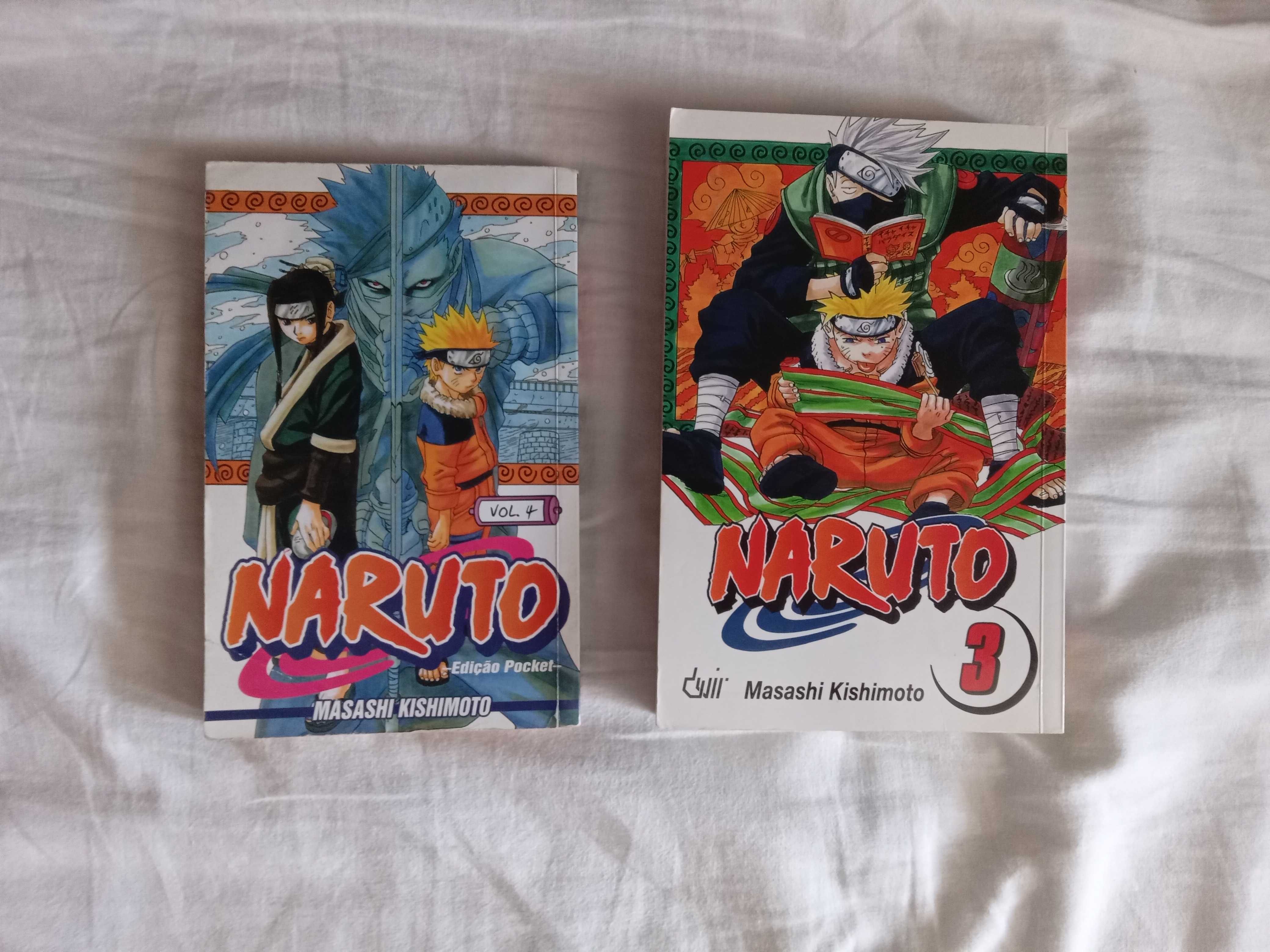 Mangás Naruto vol 3 e 4