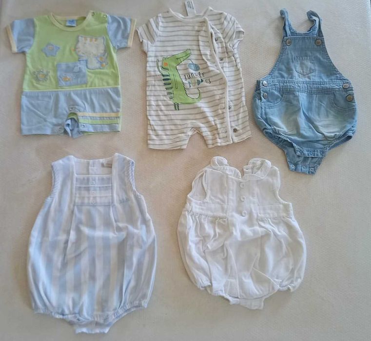 5 roupinhas menino 0 a 3 meses