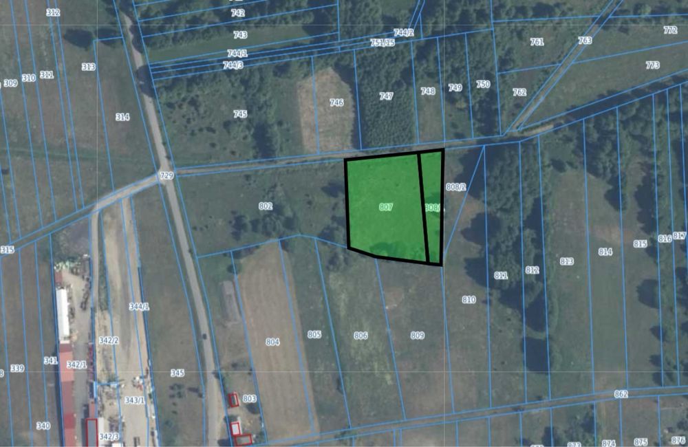 3 dzialki Złotki, gm. Sadowne  (sprzedaż prywatna] powierzchnia 1,32ha