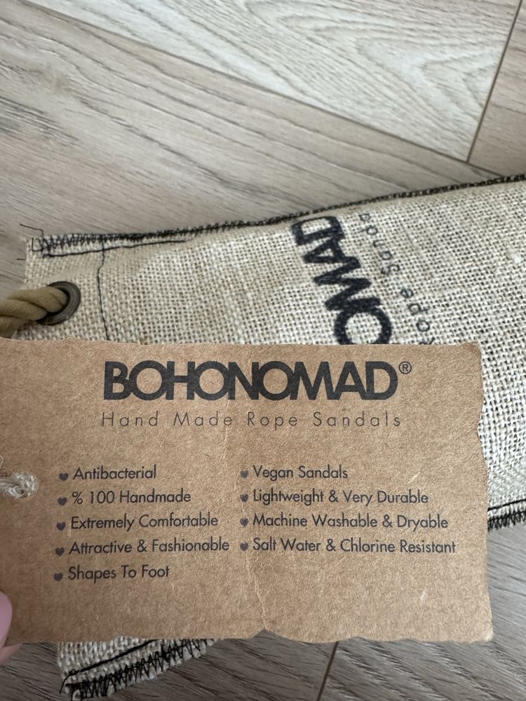 Sandały Bohonomad Rope Sandal Liliowe 36 - model Bodrum