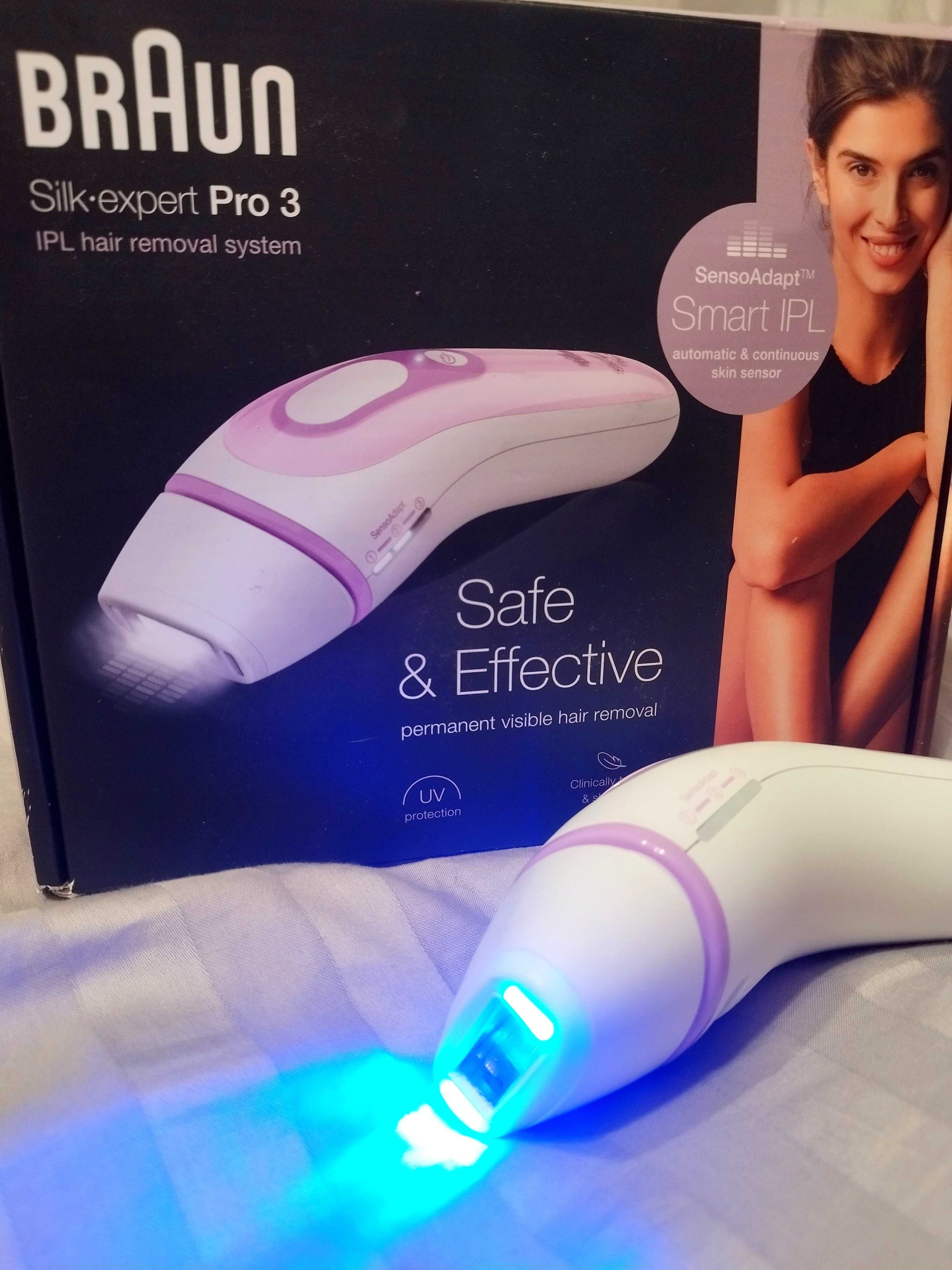 Depilator BRAUN Silk Expert pro 3 , usuwa włosy metodą IPL , jak nowy