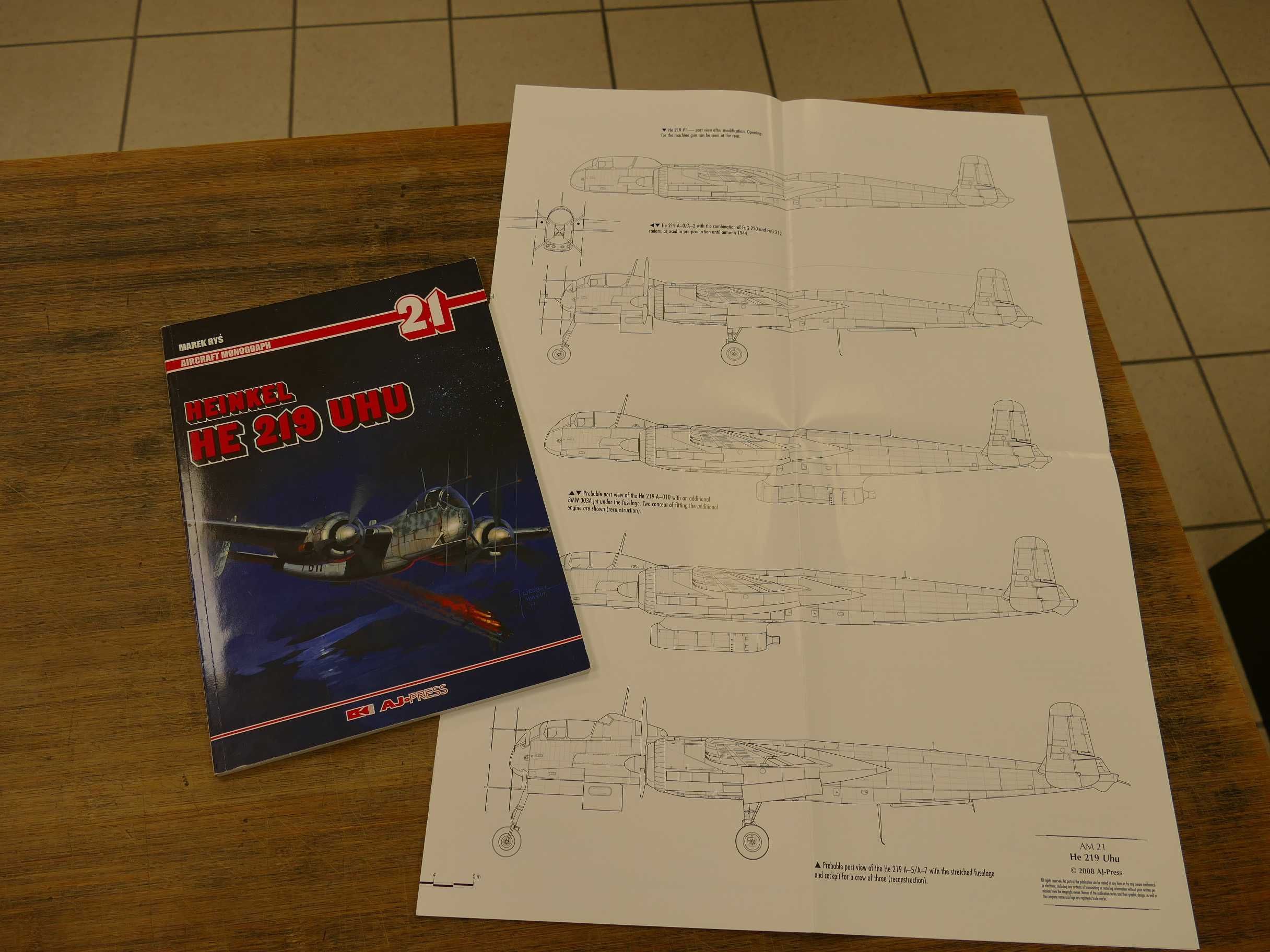 Książka Monografie Lotnicze 21 Heinkel HE219 UHU AJ.PRESS