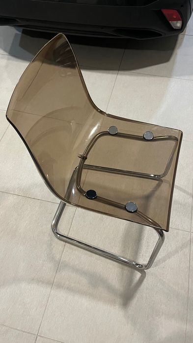 Cadeira TOBIAS - transparente/cromado