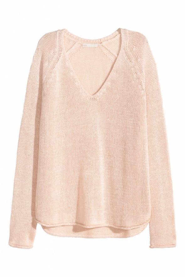 Sweter H&M 36 S pudrowy róż