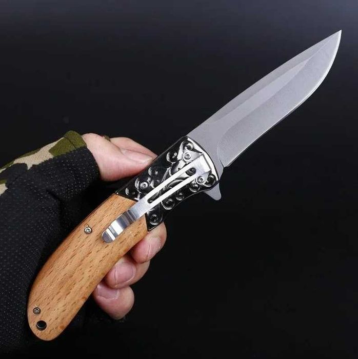 FOXTER® Nóż składany ratowniczy myśliwski survival 22,5cm