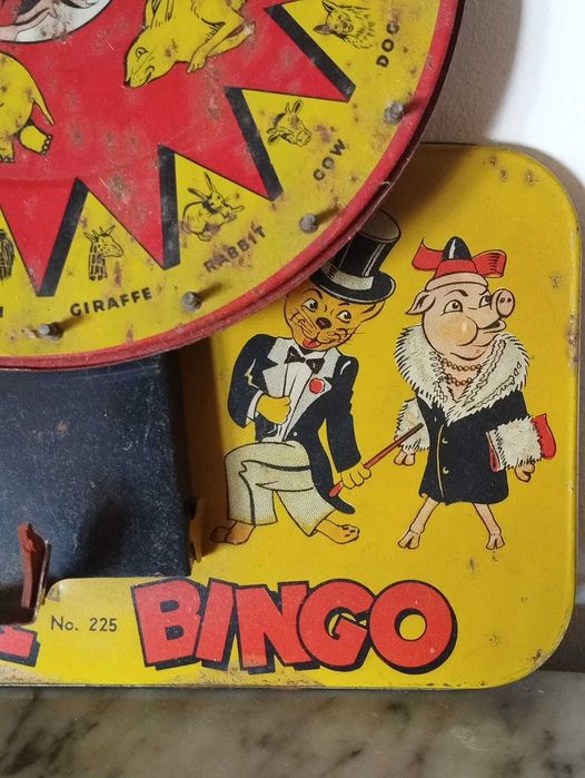 Animal Bingo Brinquedo Anos 40