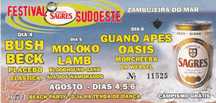 Bilhete Festival Sudoeste 2000 - para Colecionadores/For Collectors