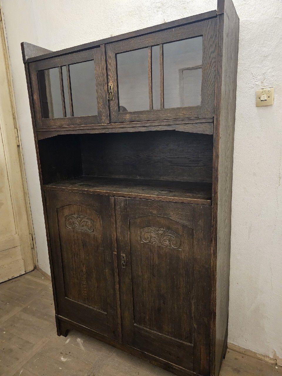 Kredens secesyjny komoda art deco dwudziestolecie międzywojenne drewno