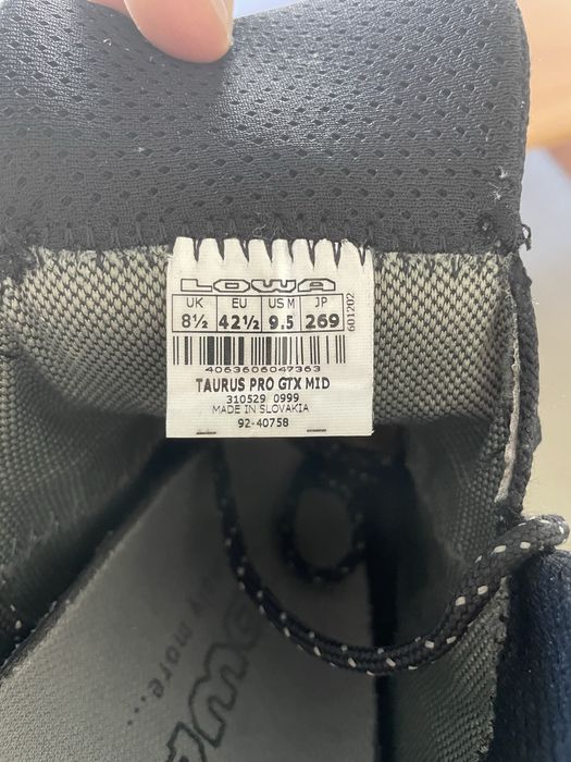 Чоловічі трекінгові черевики lowa 42,5 27cm