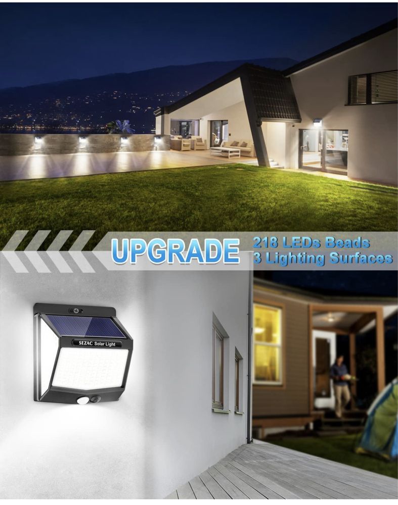 Focos luz solar LED, 6 unidades (NOVOS)