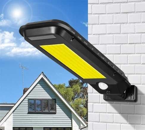 lampa solarna z czujnikiem ruchu i zmierzchu pilot LED ZEWNĘTRZNA nowa