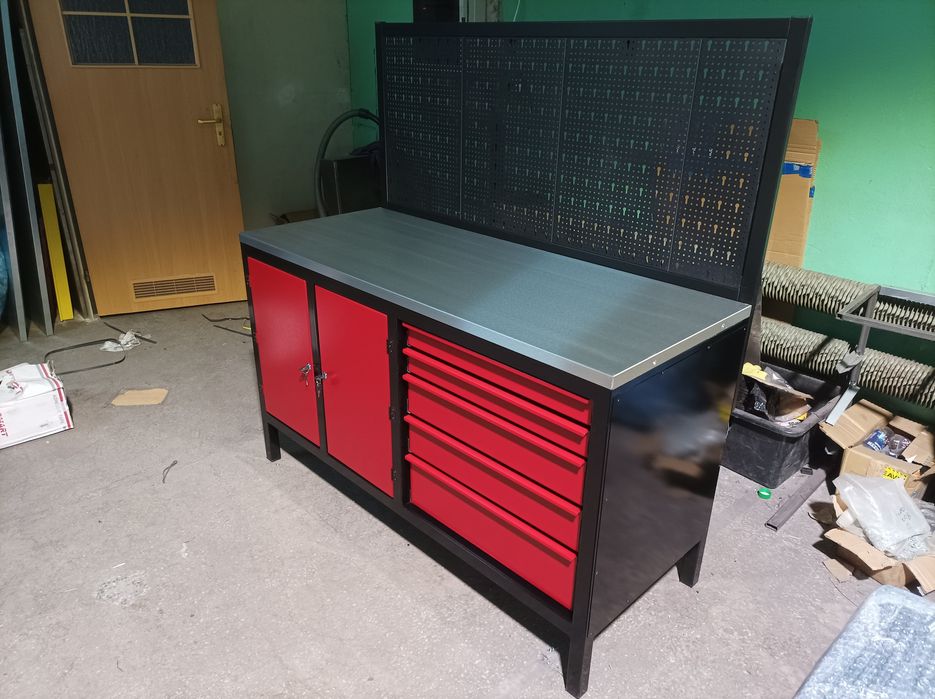 Stół warsztatowy metalowy spawany 150x60 blat nierdzewny