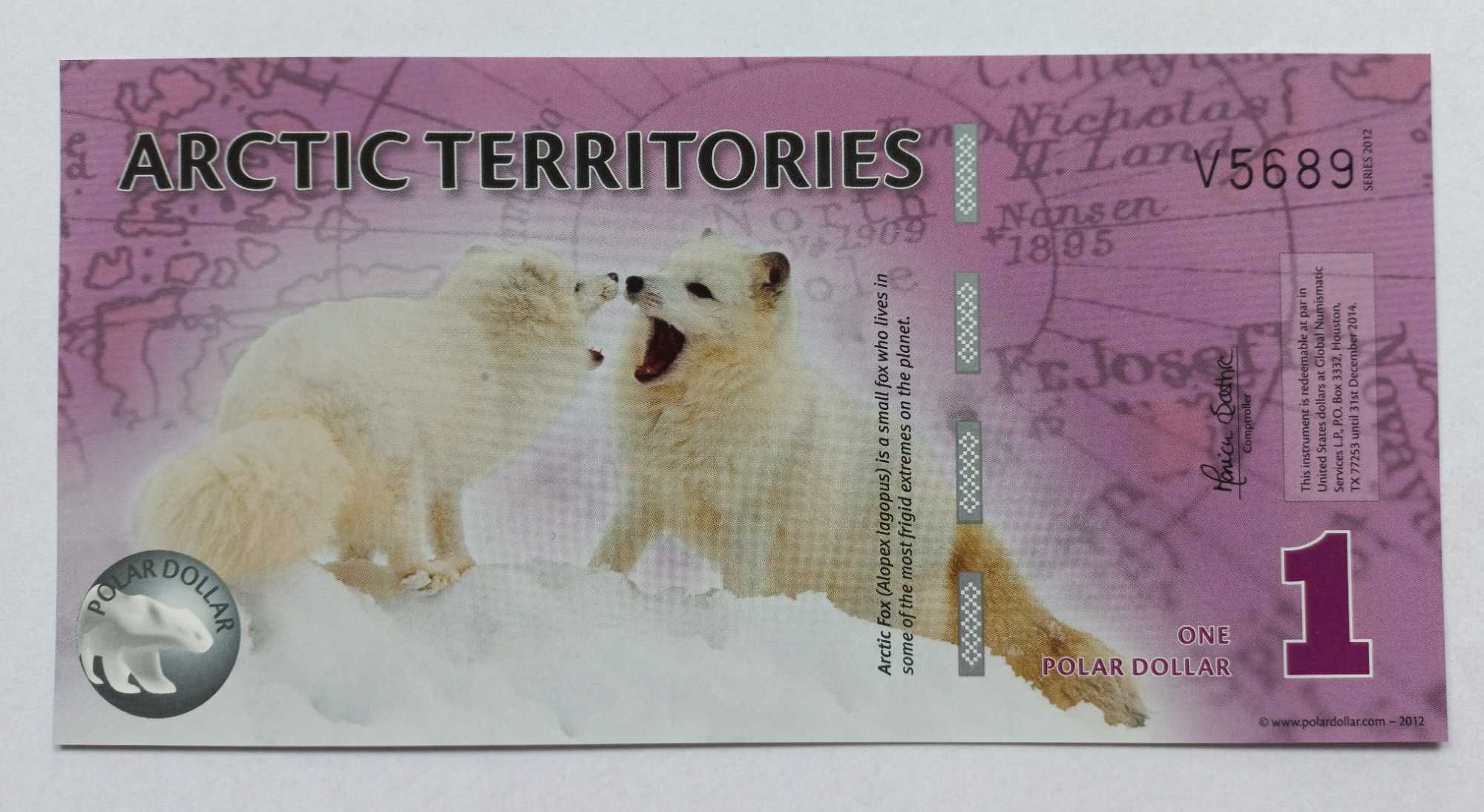 Banknot - Arctica - 1 Polar Dollar. UNC