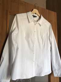 Biała damska klasyczna taliowana koszula