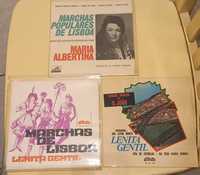 Discos de vinil em 45 rpm, Lenita Gentil e Maria Albertina.