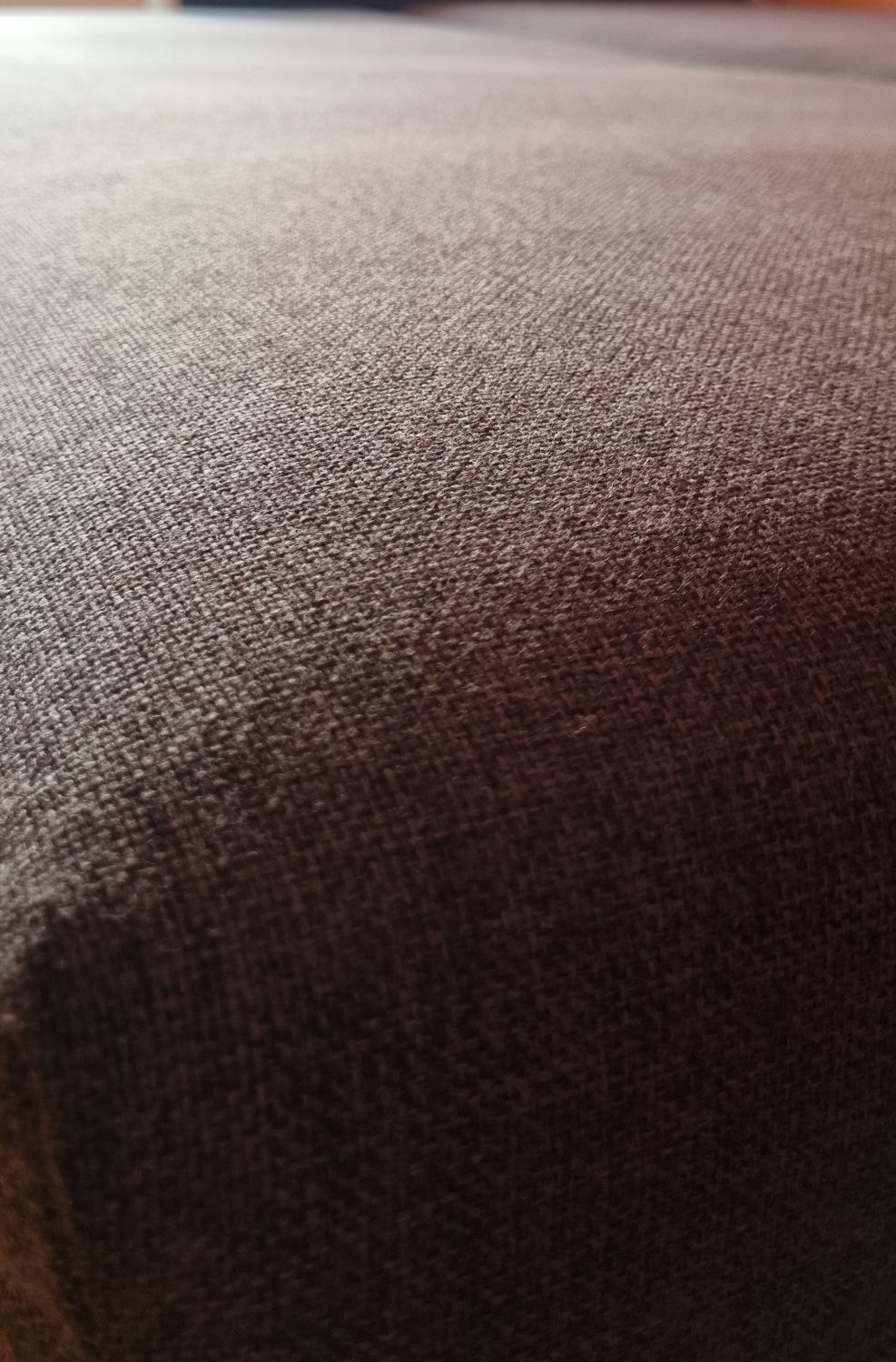 Duża rozkładana sofa z pojemnikiem - brązowy melanż