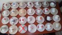 Chavenas de cafe com publicidade