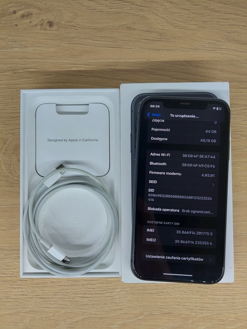 Iphone 11 | 100% sprawny | ładowarka + 2x etui