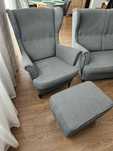 Fotel uszak IKEA STRANDMON, ciemnoszary