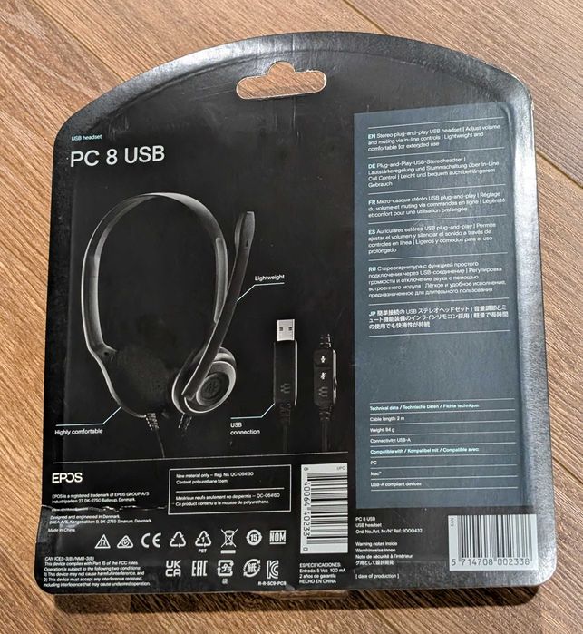 Słuchawki z mikrofonem Epos PC 8 USB - nowe!