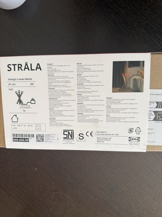STRÅLA Lampa podłogowa LED, W kształcie zapałki
