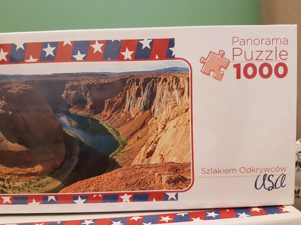NOWE Puzzle 1000 Szlakiem odkrywców USA
