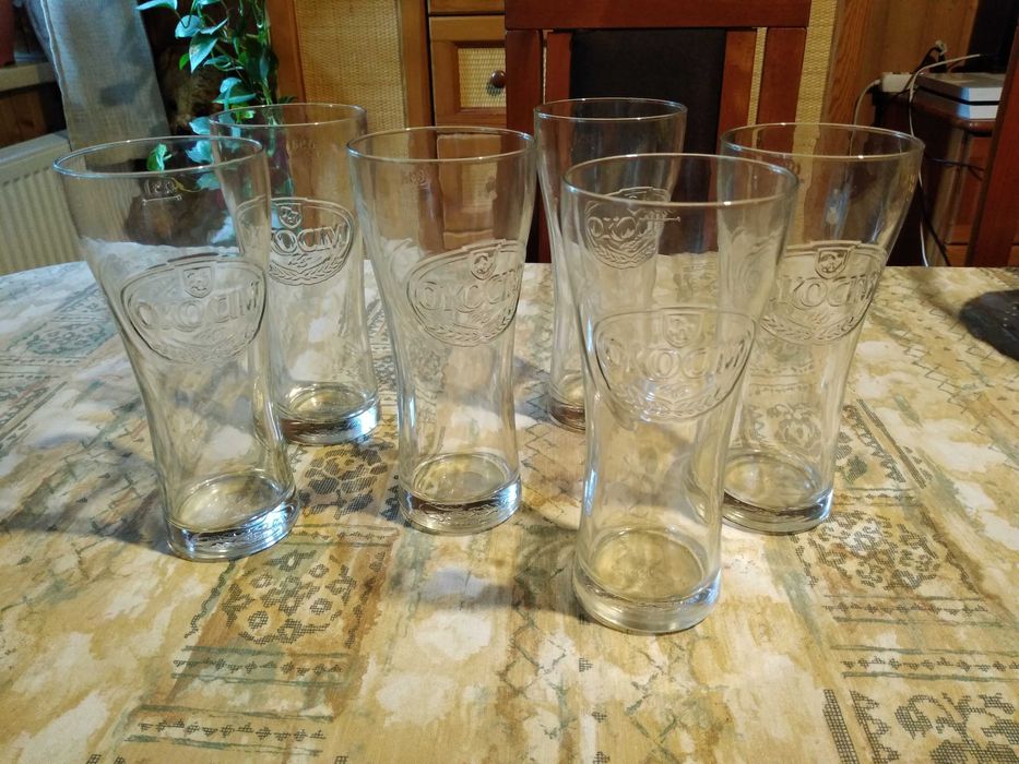 Szklanki Okocim 0,5 l z tłoczeniem