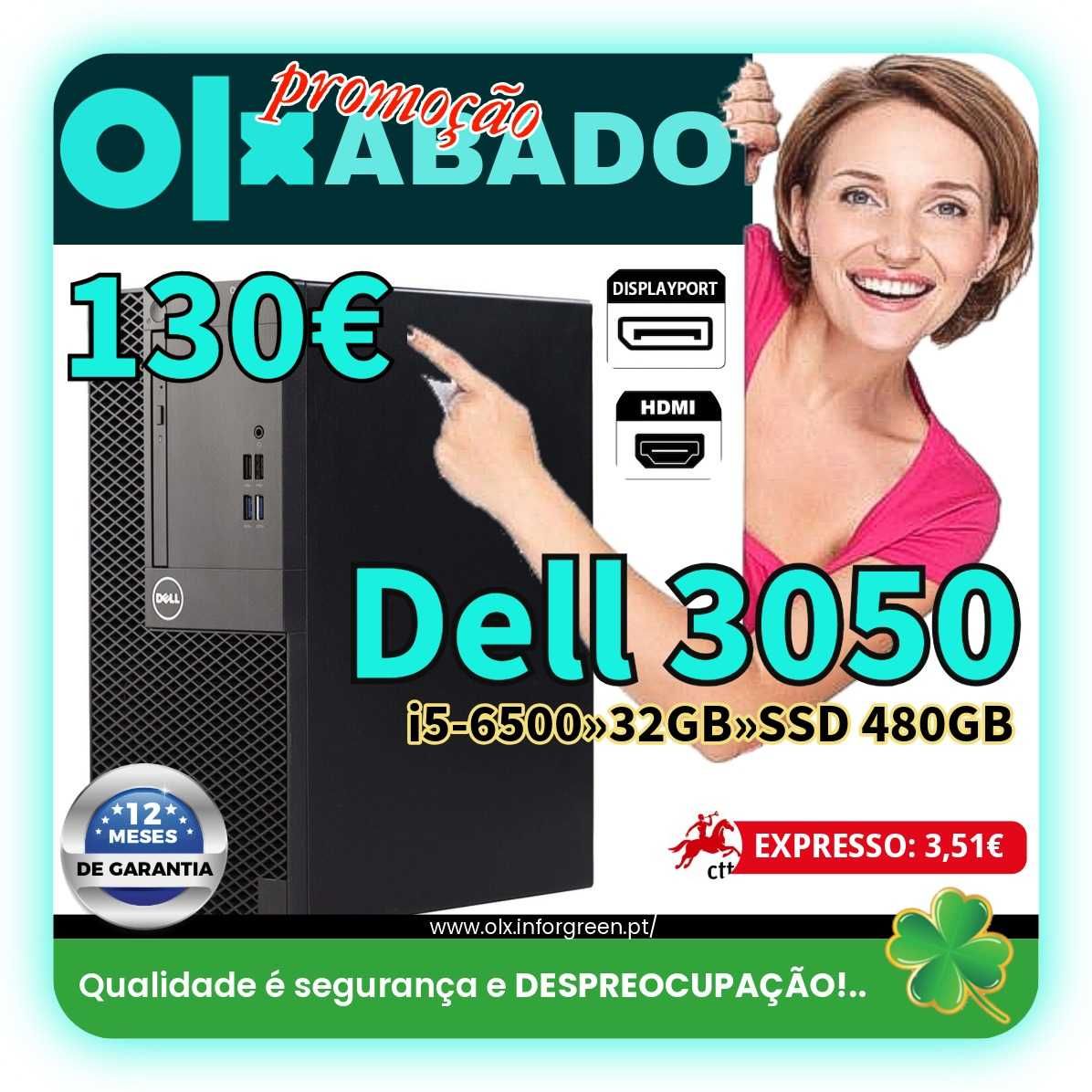 Desktop Dell Optiplex 3050 i5-6500 SSD 480GB 32GB - PROMOÇÃO OLXÁBADO