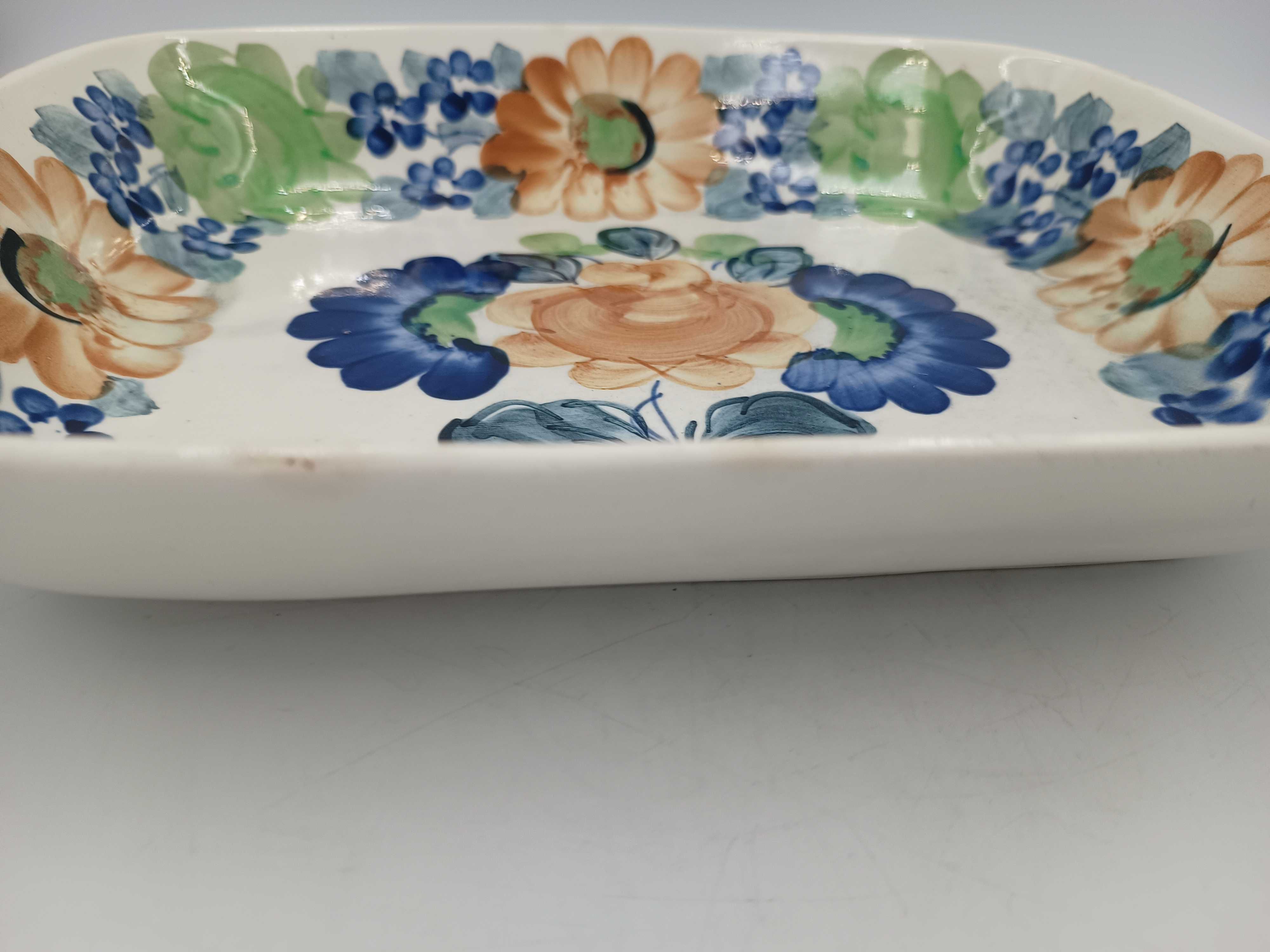 Ceramiczny półmisek Fajans Włocławek S550 miska ceramika z PRL lata 60