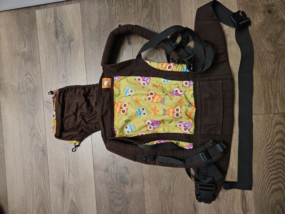 Nosidełko tula z wkładką dla niemowląt 3.5-20 kg odpinanym kaptur,sowy