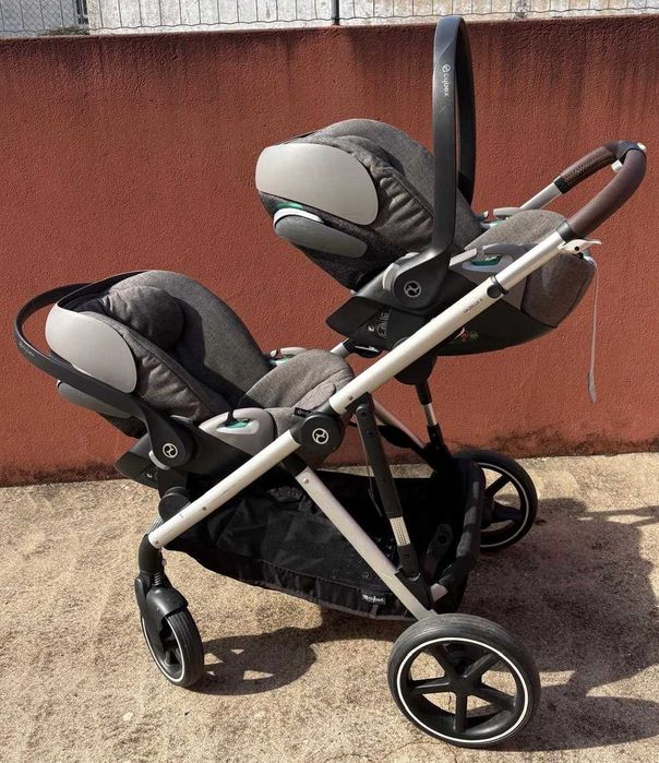 Carrinho Cybex Gaselle S + 2Assentos + 2Cadeiras auto (ovos)