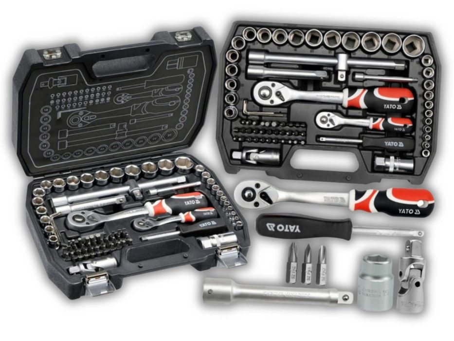 Nowoczesny Zestaw Narzędziowy Klucze Nasadowe Bity Nasadki (WYPRZEDAŻ)