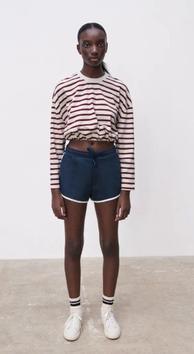 Zara кофта в полоску лонгслив свитер