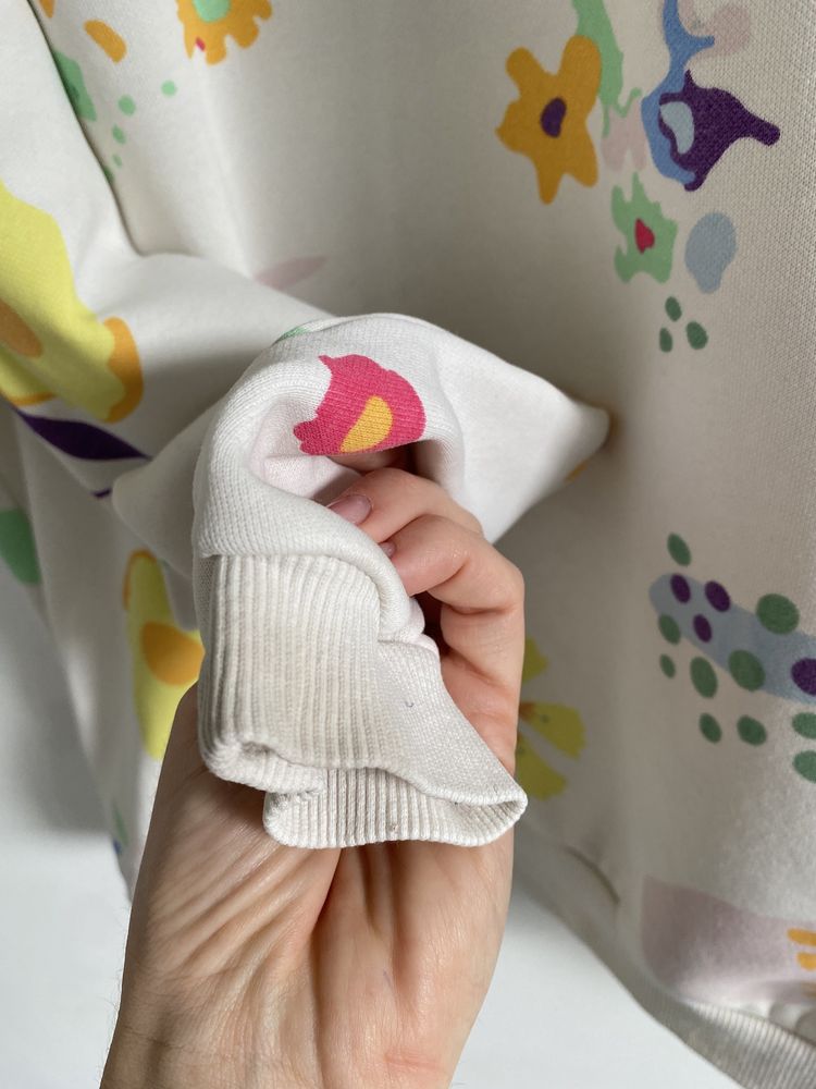 Bluza kremowa kwiaty 134 kolorowe kwiaty jak newbie