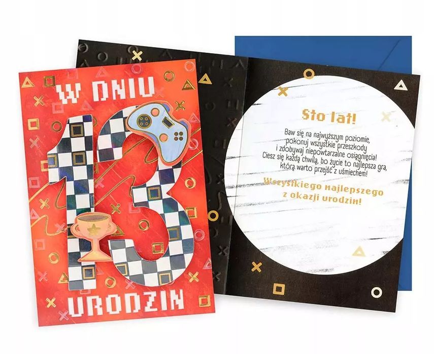 Karnet Urodziny 13. Kukartka