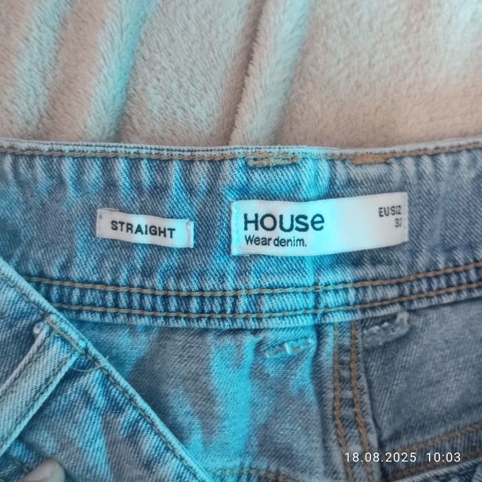 Jeansy straight cargo