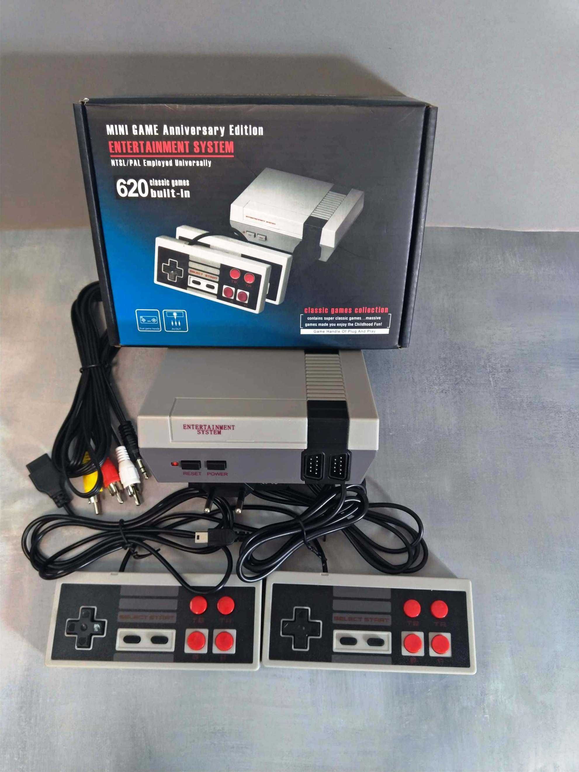 Игровая консоль приставка Dendy Retro NES 8bit 620 игр с джойстиками