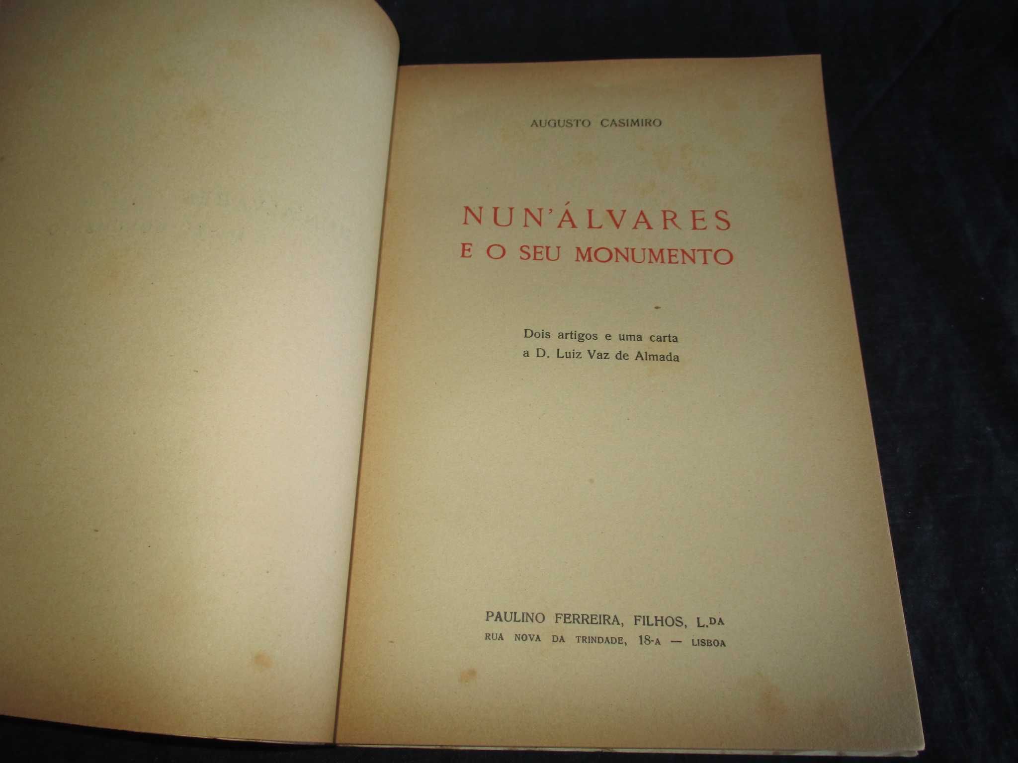 Livro Nun'Álvares e o seu Monumento
