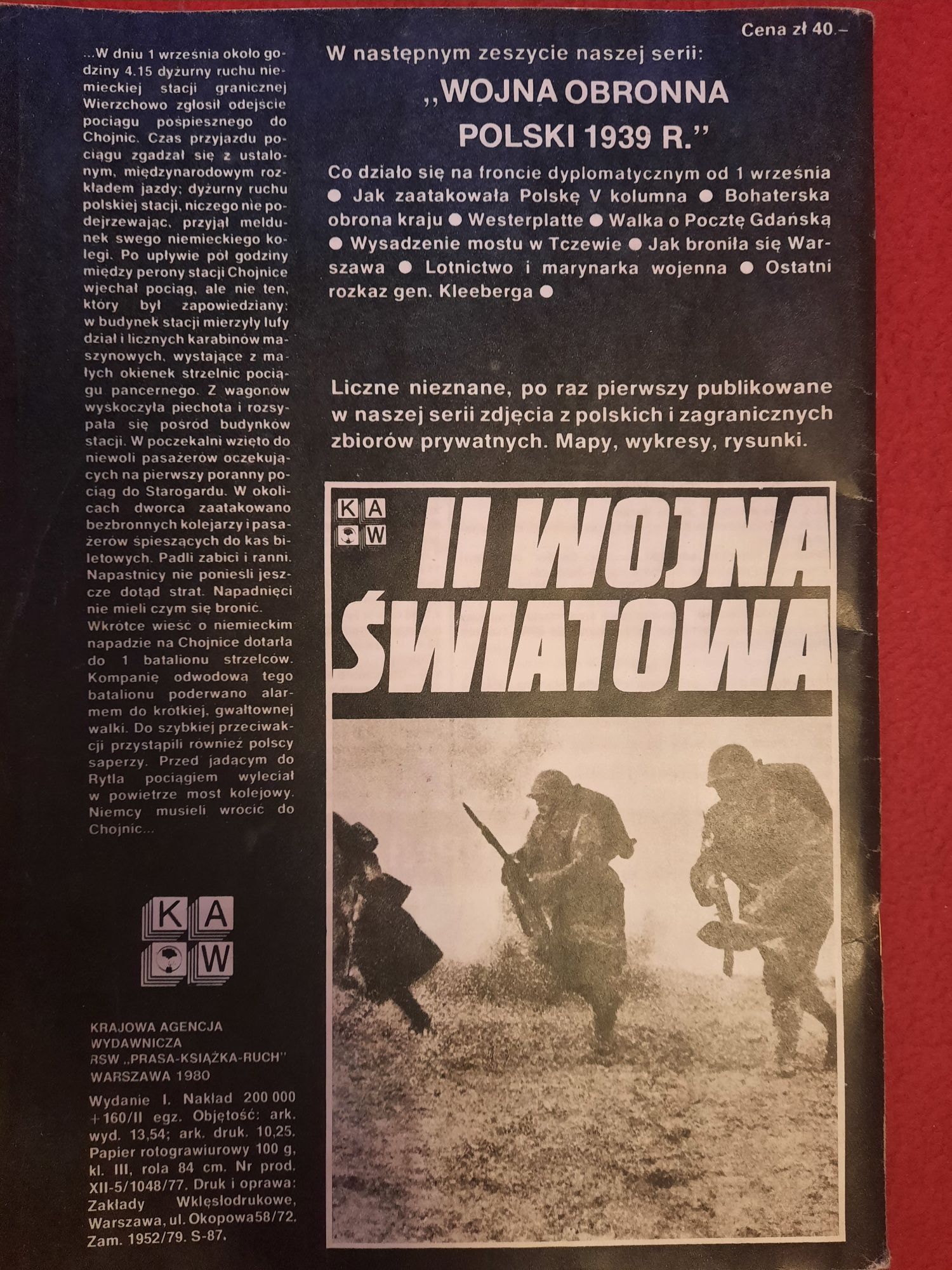 II wojna światowa Marsz ku wojnie KAW 1980