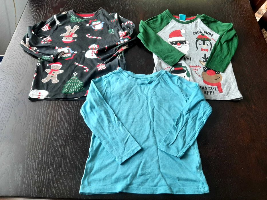 3 koszulki dlugi rekaw rozmiar 104 dla chlopca